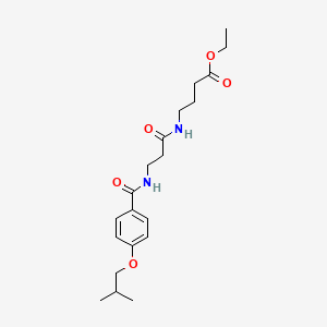 molecular formula C20H30N2O5 B3856672 ethyl 4-{[N-(4-isobutoxybenzoyl)-beta-alanyl]amino}butanoate 