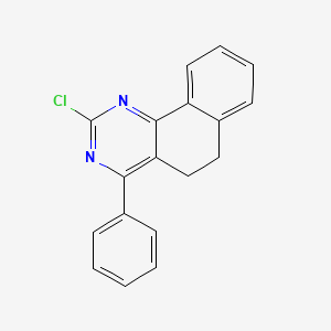 molecular formula C18H13ClN2 B3856697 2-chloro-4-phenyl-5,6-dihydrobenzo[h]quinazoline 