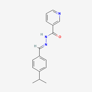 molecular formula C16H17N3O B3856705 N'-(4-isopropylbenzylidene)nicotinohydrazide 