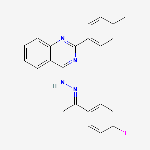 molecular formula C23H19IN4 B3856715 1-(4-iodophenyl)ethanone [2-(4-methylphenyl)-4-quinazolinyl]hydrazone 