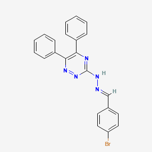 molecular formula C22H16BrN5 B3856742 4-bromobenzaldehyde (5,6-diphenyl-1,2,4-triazin-3-yl)hydrazone 