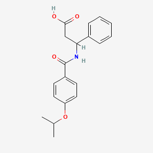 molecular formula C19H21NO4 B3856761 3-[(4-isopropoxybenzoyl)amino]-3-phenylpropanoic acid 
