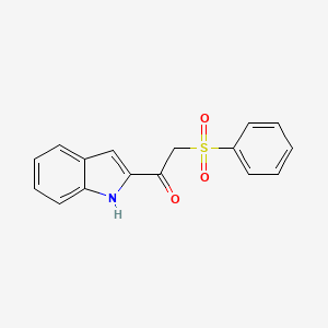 molecular formula C16H13NO3S B3856797 1-(1H-indol-2-yl)-2-(phenylsulfonyl)ethanone 