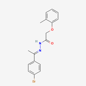 molecular formula C17H17BrN2O2 B3856826 N'-[1-(4-bromophenyl)ethylidene]-2-(2-methylphenoxy)acetohydrazide 