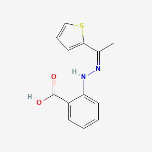 molecular formula C13H12N2O2S B3856836 2-{2-[1-(2-thienyl)ethylidene]hydrazino}benzoic acid 