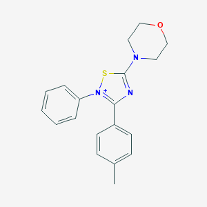 molecular formula C19H20N3OS+ B385684 3-(4-Methylphenyl)-5-(4-morpholinyl)-2-phenyl-1,2,4-thiadiazol-2-ium 
