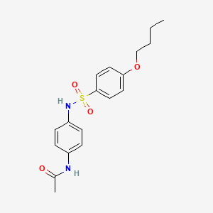 molecular formula C18H22N2O4S B3856847 N-(4-{[(4-butoxyphenyl)sulfonyl]amino}phenyl)acetamide 
