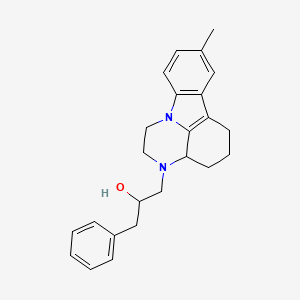 molecular formula C24H28N2O B3856862 1-(8-methyl-1,2,3a,4,5,6-hexahydro-3H-pyrazino[3,2,1-jk]carbazol-3-yl)-3-phenyl-2-propanol 