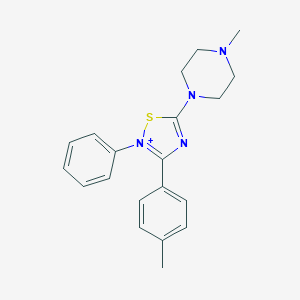 3-(4-Methylphenyl)-5-(4-methyl-1-piperazinyl)-2-phenyl-1,2,4-thiadiazol-2-ium