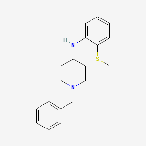 molecular formula C19H24N2S B3856871 1-benzyl-N-[2-(methylthio)phenyl]-4-piperidinamine 