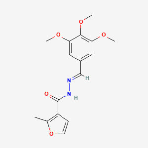 molecular formula C16H18N2O5 B3856886 2-methyl-N'-(3,4,5-trimethoxybenzylidene)-3-furohydrazide 