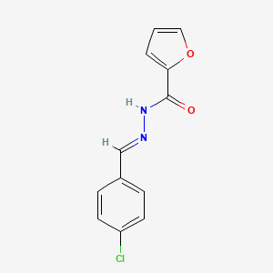molecular formula C12H9ClN2O2 B3856899 N'-(4-chlorobenzylidene)-2-furohydrazide 