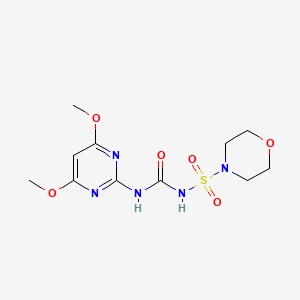 molecular formula C11H17N5O6S B3856939 N-{[(4,6-dimethoxy-2-pyrimidinyl)amino]carbonyl}-4-morpholinesulfonamide 