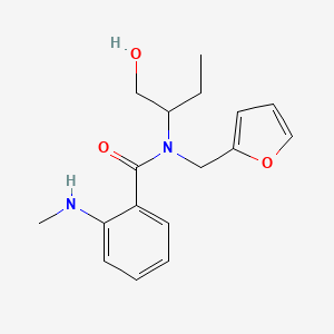 molecular formula C17H22N2O3 B3856954 N-(2-furylmethyl)-N-[1-(hydroxymethyl)propyl]-2-(methylamino)benzamide 