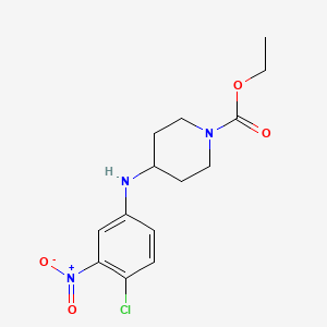 molecular formula C14H18ClN3O4 B3856960 ethyl 4-[(4-chloro-3-nitrophenyl)amino]-1-piperidinecarboxylate 