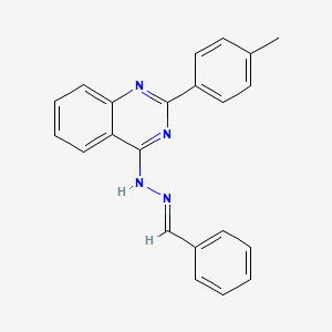 molecular formula C22H18N4 B3856965 benzaldehyde [2-(4-methylphenyl)-4-quinazolinyl]hydrazone 