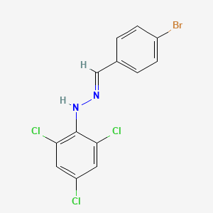 molecular formula C13H8BrCl3N2 B3856977 4-bromobenzaldehyde (2,4,6-trichlorophenyl)hydrazone 