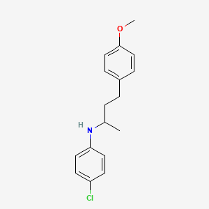 molecular formula C17H20ClNO B3856992 (4-chlorophenyl)[3-(4-methoxyphenyl)-1-methylpropyl]amine 