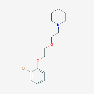 molecular formula C15H22BrNO2 B3857014 1-{2-[2-(2-bromophenoxy)ethoxy]ethyl}piperidine 