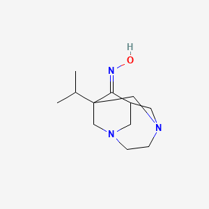 molecular formula C12H21N3O B3857024 1-isopropyl-3,6-diazatricyclo[4.3.1.1~3,8~]undecan-9-one oxime 