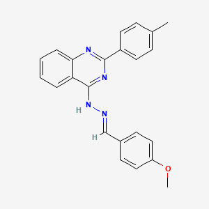 molecular formula C23H20N4O B3857028 4-methoxybenzaldehyde [2-(4-methylphenyl)-4-quinazolinyl]hydrazone 
