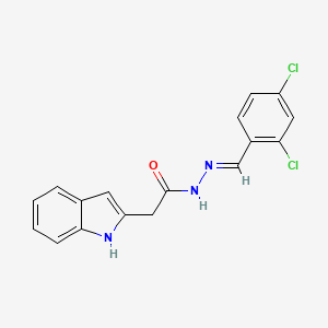 molecular formula C17H13Cl2N3O B3857037 N'-(2,4-dichlorobenzylidene)-2-(1H-indol-2-yl)acetohydrazide 