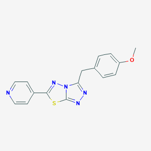 molecular formula C16H13N5OS B385706 3-(4-Methoxybenzyl)-6-pyridin-4-yl[1,2,4]triazolo[3,4-b][1,3,4]thiadiazole CAS No. 874464-22-9