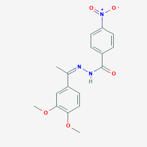 molecular formula C17H17N3O5 B3857062 N'-[1-(3,4-dimethoxyphenyl)ethylidene]-4-nitrobenzohydrazide 