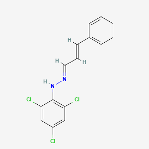 molecular formula C15H11Cl3N2 B3857082 3-phenylacrylaldehyde (2,4,6-trichlorophenyl)hydrazone 
