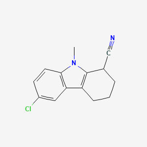 molecular formula C14H13ClN2 B3857087 6-chloro-9-methyl-2,3,4,9-tetrahydro-1H-carbazole-1-carbonitrile 