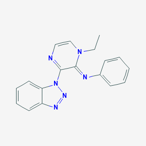 N-(3-(1H-1,2,3-benzotriazol-1-yl)-1-ethyl-2(1H)-pyrazinylidene)-N-phenylamine