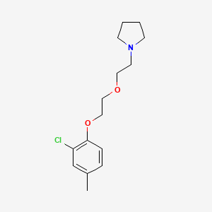 molecular formula C15H22ClNO2 B3857094 1-{2-[2-(2-chloro-4-methylphenoxy)ethoxy]ethyl}pyrrolidine 