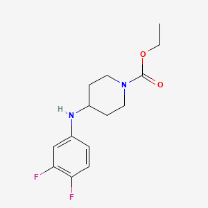 molecular formula C14H18F2N2O2 B3857121 ethyl 4-[(3,4-difluorophenyl)amino]-1-piperidinecarboxylate 