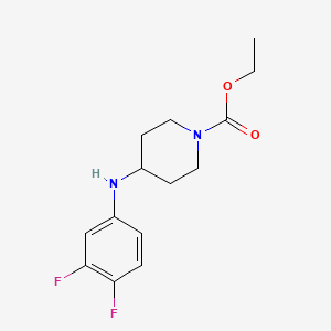 molecular formula C14H18F2N2O2 B3857121 Ethyl 4-(3,4-difluoroanilino)piperidine-1-carboxylate 