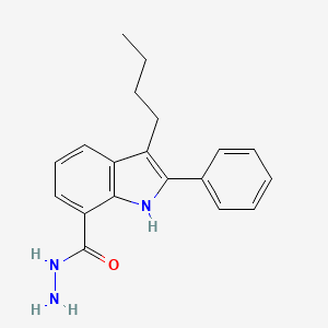 3-butyl-2-phenyl-1H-indole-7-carbohydrazide