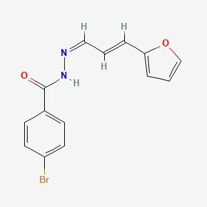 molecular formula C14H11BrN2O2 B3857144 4-bromo-N'-[3-(2-furyl)-2-propen-1-ylidene]benzohydrazide 
