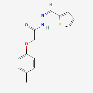 molecular formula C14H14N2O2S B3857152 2-(4-methylphenoxy)-N'-(2-thienylmethylene)acetohydrazide 