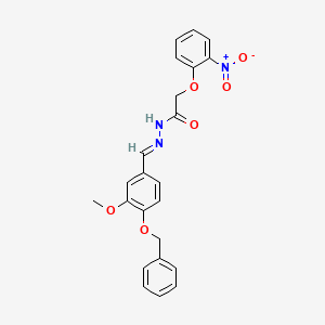 molecular formula C23H21N3O6 B3857155 N'-[4-(benzyloxy)-3-methoxybenzylidene]-2-(2-nitrophenoxy)acetohydrazide 