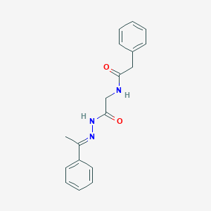 molecular formula C18H19N3O2 B3857173 N-{2-oxo-2-[2-(1-phenylethylidene)hydrazino]ethyl}-2-phenylacetamide 