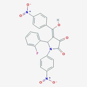 5-(2-fluorophenyl)-3-hydroxy-4-{4-nitrobenzoyl}-1-{4-nitrophenyl}-1,5-dihydro-2H-pyrrol-2-one