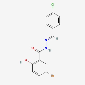 molecular formula C14H10BrClN2O2 B3857196 5-bromo-N'-(4-chlorobenzylidene)-2-hydroxybenzohydrazide CAS No. 302909-34-8