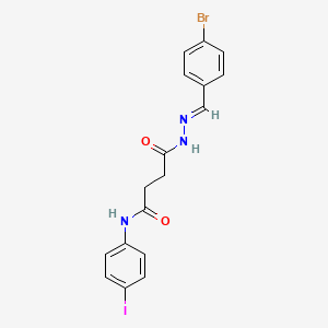4-[2-(4-bromobenzylidene)hydrazino]-N-(4-iodophenyl)-4-oxobutanamide