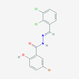 molecular formula C14H9BrCl2N2O2 B3857229 5-bromo-N'-(2,3-dichlorobenzylidene)-2-hydroxybenzohydrazide 