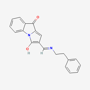 molecular formula C20H16N2O2 B3857247 2-{[(2-phenylethyl)amino]methylene}-3H-pyrrolo[1,2-a]indole-3,9(2H)-dione 