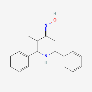 molecular formula C18H20N2O B3857254 3-methyl-2,6-diphenyl-4-piperidinone oxime CAS No. 66110-27-8