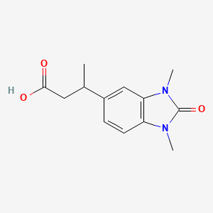 molecular formula C13H16N2O3 B3857262 3-(1,3-dimethyl-2-oxo-2,3-dihydro-1H-benzimidazol-5-yl)butanoic acid 