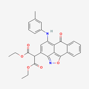 diethyl {5-[(3-methylphenyl)amino]-6-oxo-6H-anthra[1,9-cd]isoxazol-3-yl}malonate