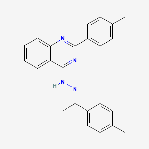 molecular formula C24H22N4 B3857273 1-(4-methylphenyl)ethanone [2-(4-methylphenyl)-4-quinazolinyl]hydrazone 