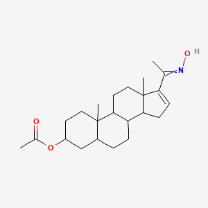 molecular formula C23H35NO3 B3857281 20-(hydroxyimino)pregn-16-en-3-yl acetate 