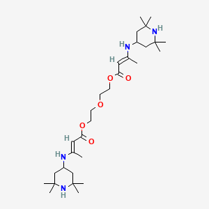 molecular formula C30H54N4O5 B3857287 oxydi-2,1-ethanediyl bis{3-[(2,2,6,6-tetramethyl-4-piperidinyl)amino]-2-butenoate} 